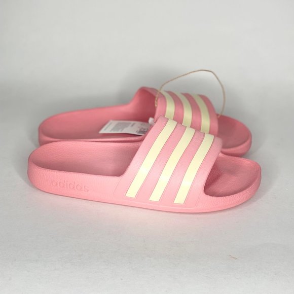 Women's Adidas Adilette Aqua Slide GZ5877 (Wonder Mauve / Wonder White) NWT - Picture 3 of 10